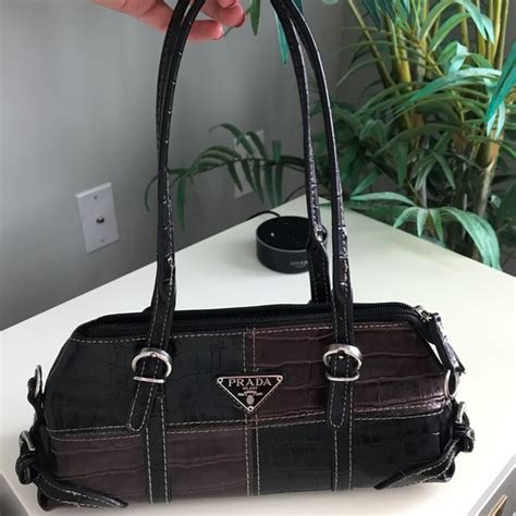 prada milano dal 1913 black purse authentic|prada hobo bag vintage.